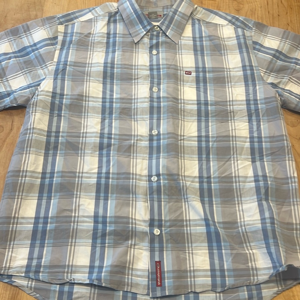Men’s XL Quiksilver S/S plaid button down shirt